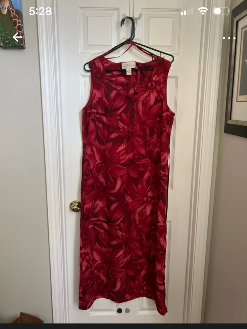 Sleeveless Red Floral Maxi Dress by NORDSTROM
